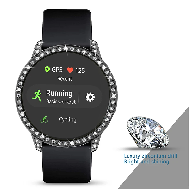 Laforuta Алмазный ПК Защитный чехол для Samsung galaxy watch active/SM R500 anti fall землетрясение