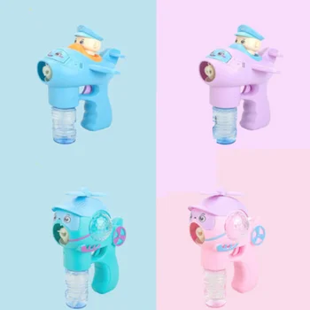

Puzzle Bubble Gun electric Music Toys with Water Cartoon Kids Children Soap Blowing Machine Kawaii