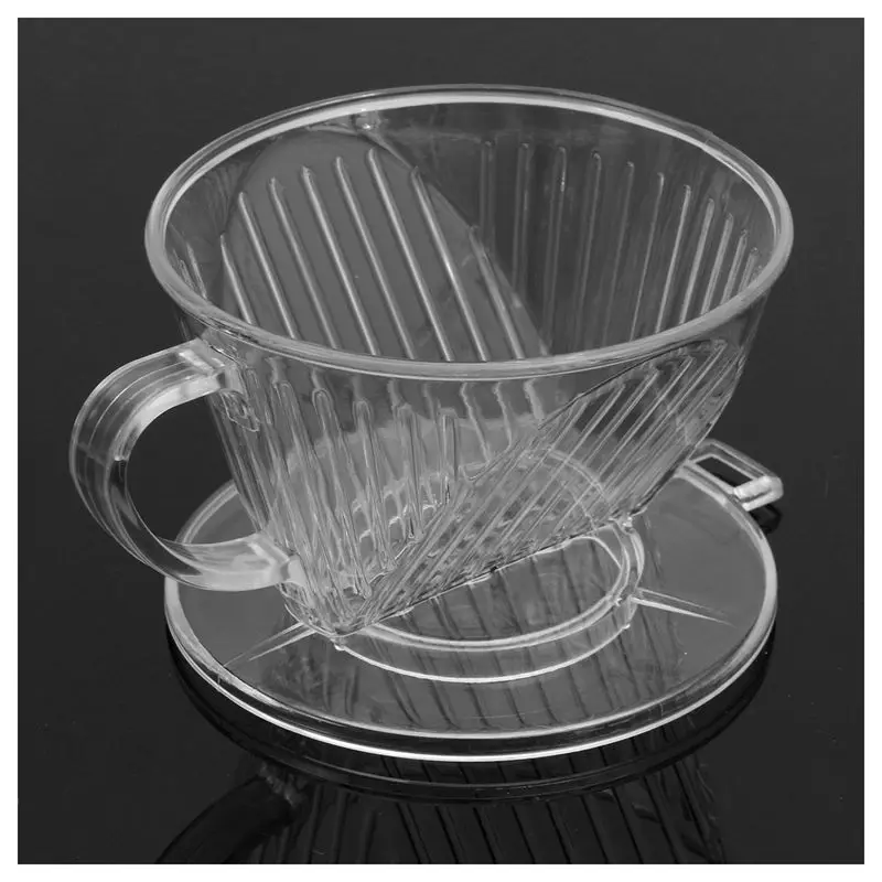 Clear Coffee Filter Cup Cone Maker Brewer Holder Plastic Reusable