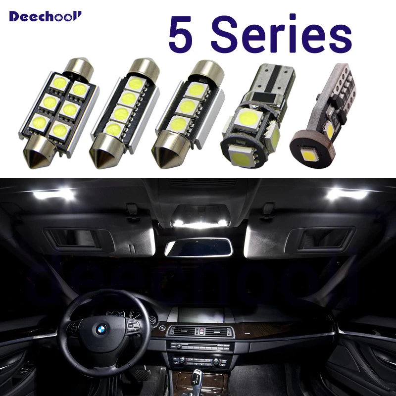 Comprar Bombilla led tipo CANbus luz interior de cúpula de charco para BMW 3 Series E36 E46 E90 E91 E92 E93 1990 2013 + luces de matrícula