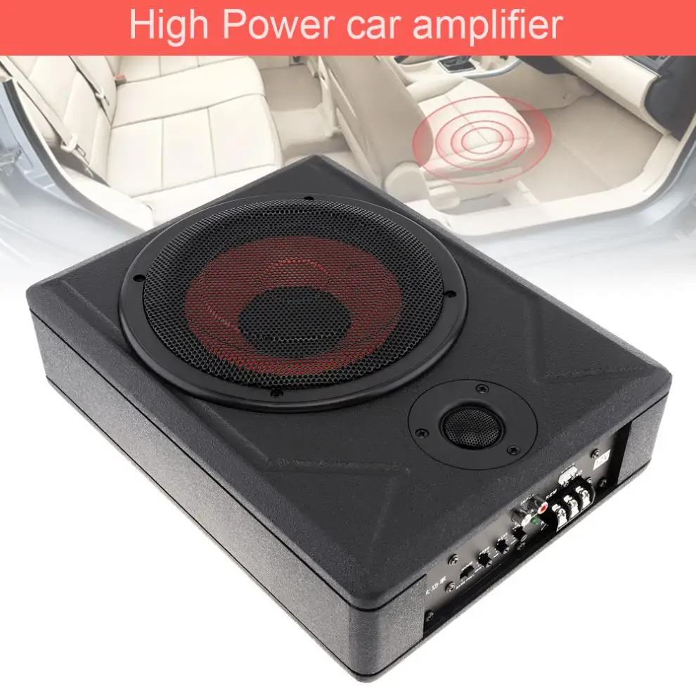 

Universal Black 600W Fuselage Slim 8 Inch Slim Under Seat Car Active Subwoofer Bass Amplifier Speaker