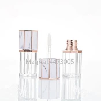 

10/30/50pcs Marble Clear Lip Gloss Tube Empty Lip Balm Tubes Containers 5ml Lipstick Fashion Refillable Bottles Lipgloss Tubes