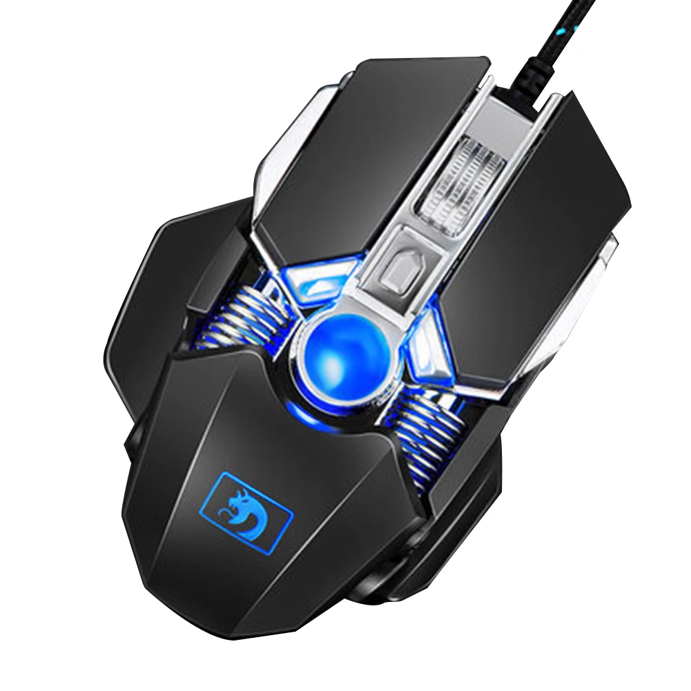 

M338 Desktop Adjustable PC Mechanical Mice Led Wired Mouse Silent Optical USB Office Home Buttons Professional Laptop