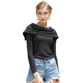 

Women Knitted Turtleneck Sweaters Solid Turn-down Collar Pullovers 2019 Winter Warm New Arrival Female Top Clothing Sweaters