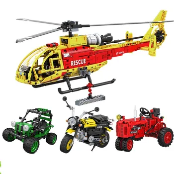 

7063 Technic Helicopter building blocks DIY Educational Bricks toys for children Boy Game Kids toys Christmas gifts