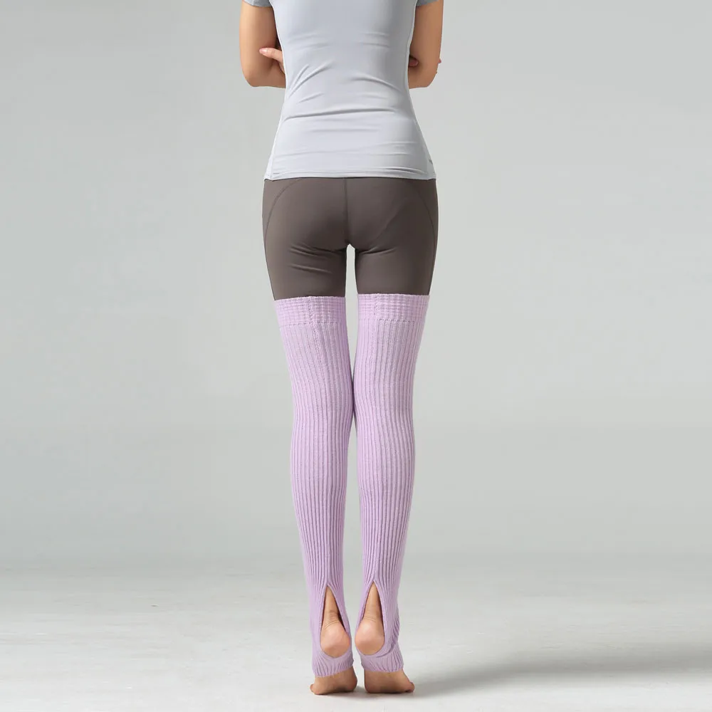 Повседневные женские вязаные гетры до бедра; чулки; обтягивающие леггинсы; теплые однотонные Зимние гетры