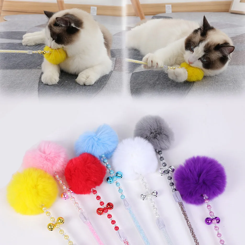 Домашнее животное кошка котенок кошка игрушка прокатки царапин мяч Смешные, для кошек и котят играть куклы Шар любимчика игрушки для кошек перо колокольчик Игрушка дропшиппинг