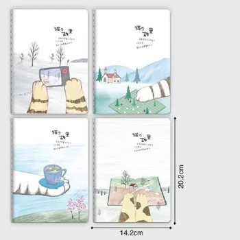 

8 pcs/set A5 Sketchbook Kraft Paper Cartoon Notebook Sketch Painting Diary Journal Student Note Book Memo Sketch Pad