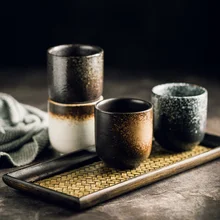 Японский стиль и ветер креативная керамическая чашка для дома маленький сок чашка кунг-фу черный чай Da Hong Pao Улун Чайная Посуда