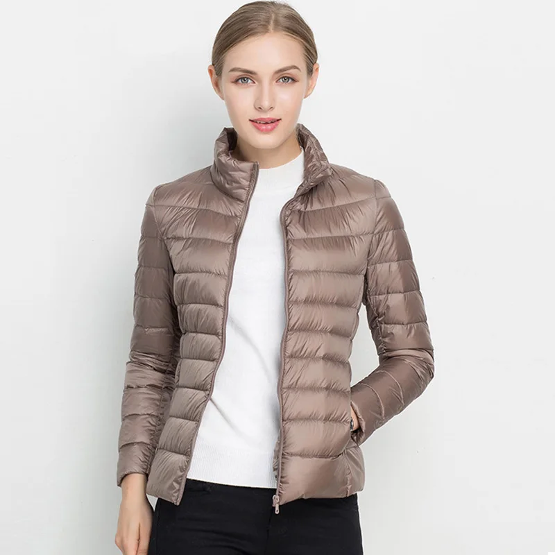 

Ultra Light 90% White Duck Down Jacket Women Winter Coat 2019 Female Autumn Slim Warm Jacket Windproof Ladies Slim Bomber Coat