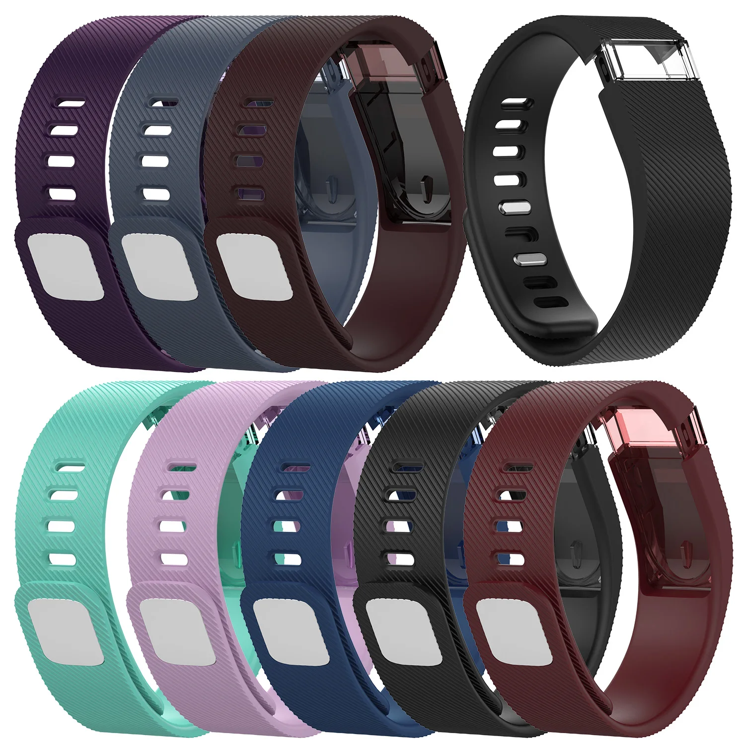 

2019 Silicone Sport Strap for Fitbit Charge / Force Smart Watch Adjustable Replacement Bracelet Strap for Fitbit Charge / Force
