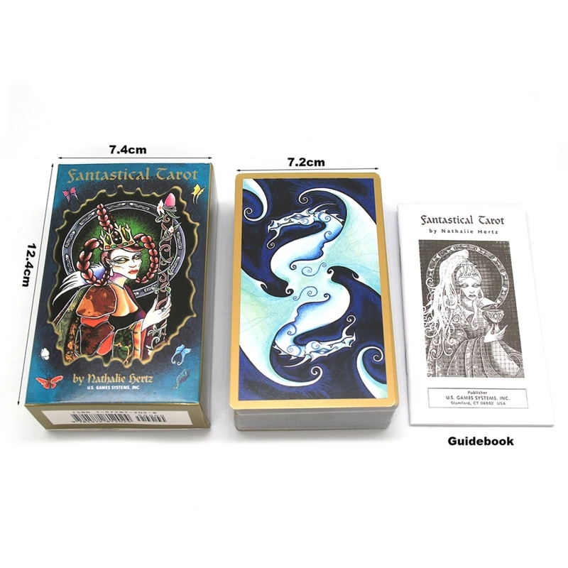 

78 Cards Deck Fantastical Tarot with Guidebook Divination Fate Board Game Card 124F