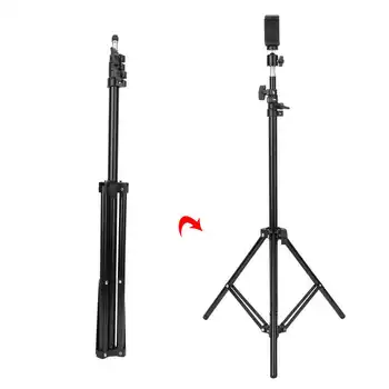 

200cm Extendable 360 Degree Rotation Digital Camera Tripod with Adjustable Phone Holder Black