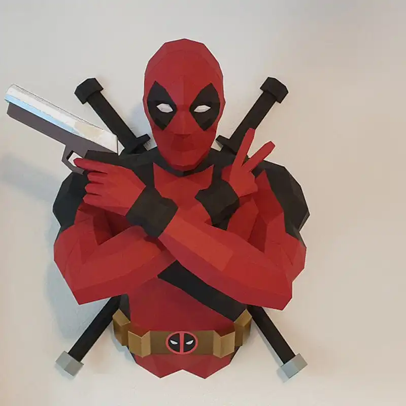 3d紙モデル手作りデッドプール壁ペーパークラフト家の装飾壁の装飾パズル教育diy子供のおもちゃ誕生日ギフト Card Model Building Sets Aliexpress