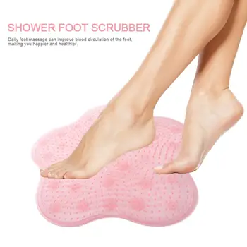 

Bathroom Massage Foot Scrubber Suction Wall Back Cleaner Shower Non-slip Massage Foot Mat Bathroom Accessories