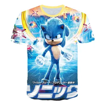 

Boys Girls Sonic The Hedgehog Mario Sonic 3D Funny T-shirt Kids Cartoon Tops Children Tshirt Baby Clothes 2020 New movie