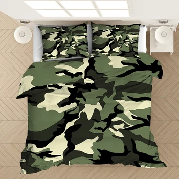 

Camouflage 3D Printed Bedding Set Duvet Covers Pillowcases Comforter Bedding Set Bedclothes Bed Linen