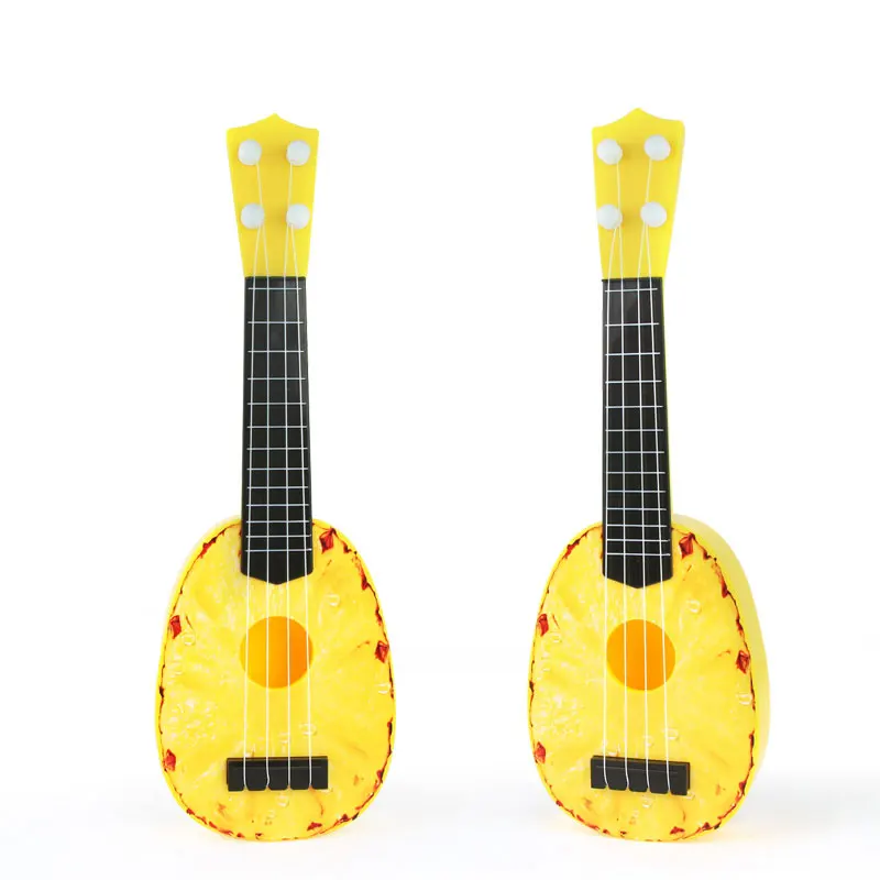 pineapple Новая модная дизайнерская детская обучающая игрушка, 4 струны гитары укулеле, мини-фруктовые игрушки, можно играть на музыкальных инструментах, игрушки для детей - Цвет: pineapple