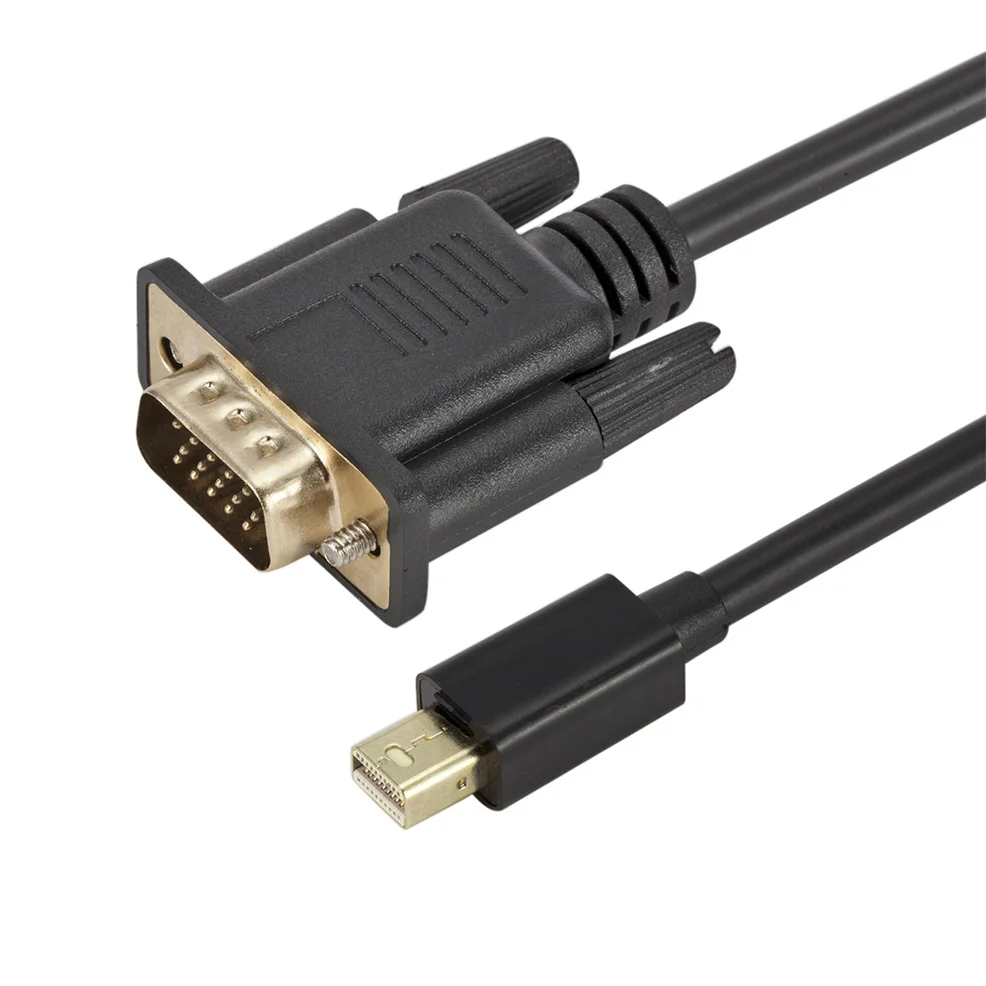 DisplayPort to VGA Cable Adapter 1.8M 1080P For HDTV Monitor MacBook Air Pro