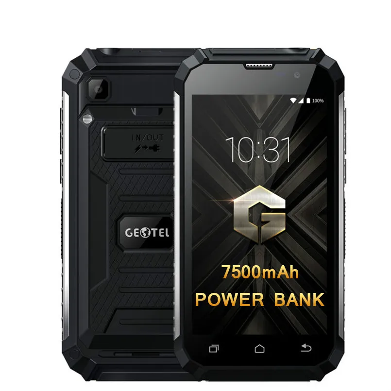 Geotel G1 7500mAh power Bank 5 0 дюймов MTK6580A четырехъядерный Android мобильный телефон 7 2 Гб ram 16 rom