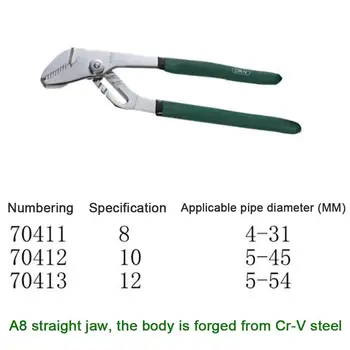 

8/10 Inches Multi-function Pliers Manual Pressure Pliers Adjustable Locking Plier Wrench With Straight Jaw Hand Tools