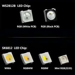 10 ~ 1000 шт WS2812B (4 контакта) 5050 SMD черный/белый версия WS2812B SK6812 индивидуально Адресуемая цифровая RGB RGBW светодиодный чип DC5V