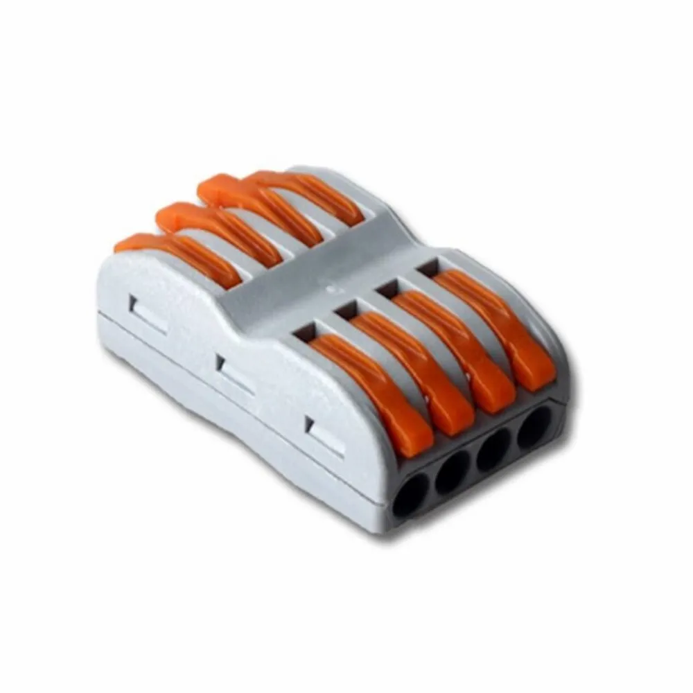 SPL4 10 шт. провод проводки Универсальный Компактный Соединитель 3 pin проводник клеммный блок с рычагом AWG 28-12