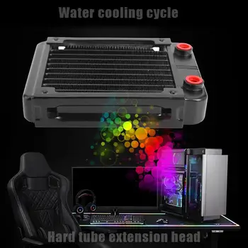 

120mm Aluminum Computer Radiator Cooler 10 Tubes CPU Heat Sink Exchanger