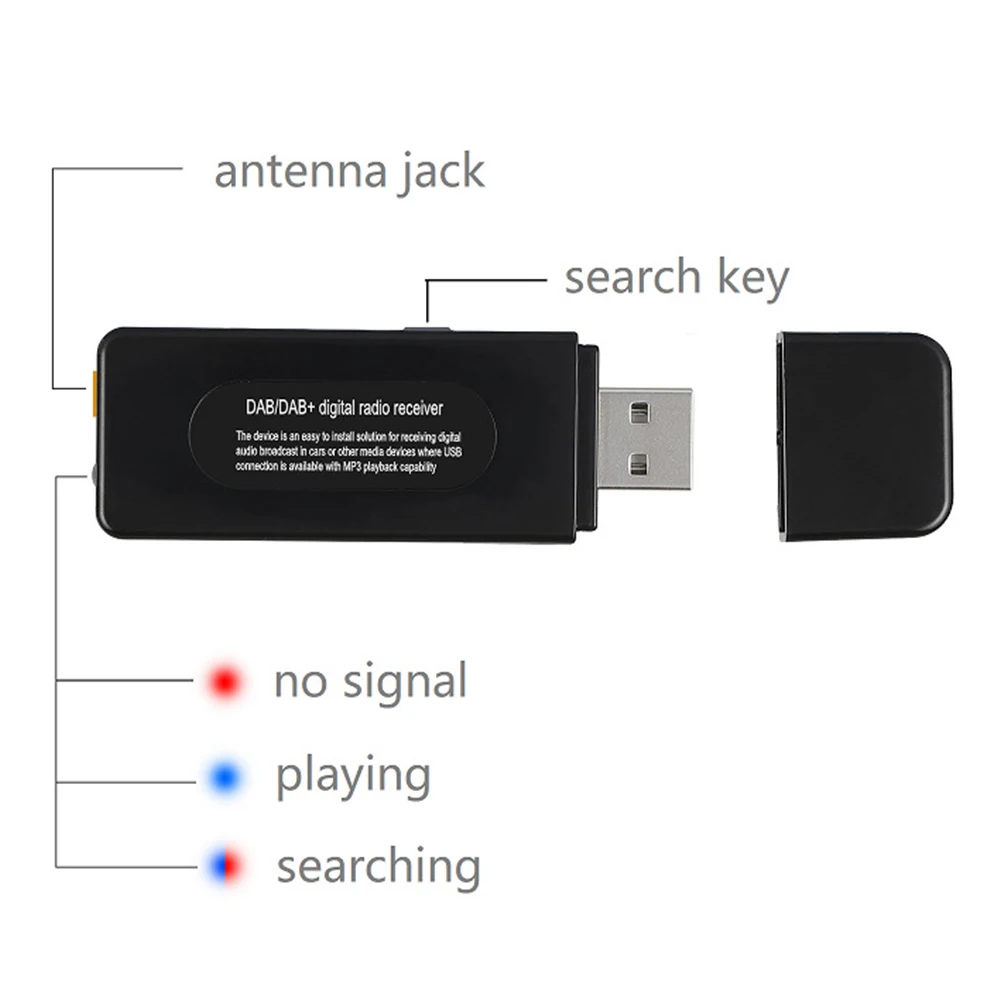 USB порт радиоприемник U диск автомобильный адаптер DAB светодиодный мини локальный