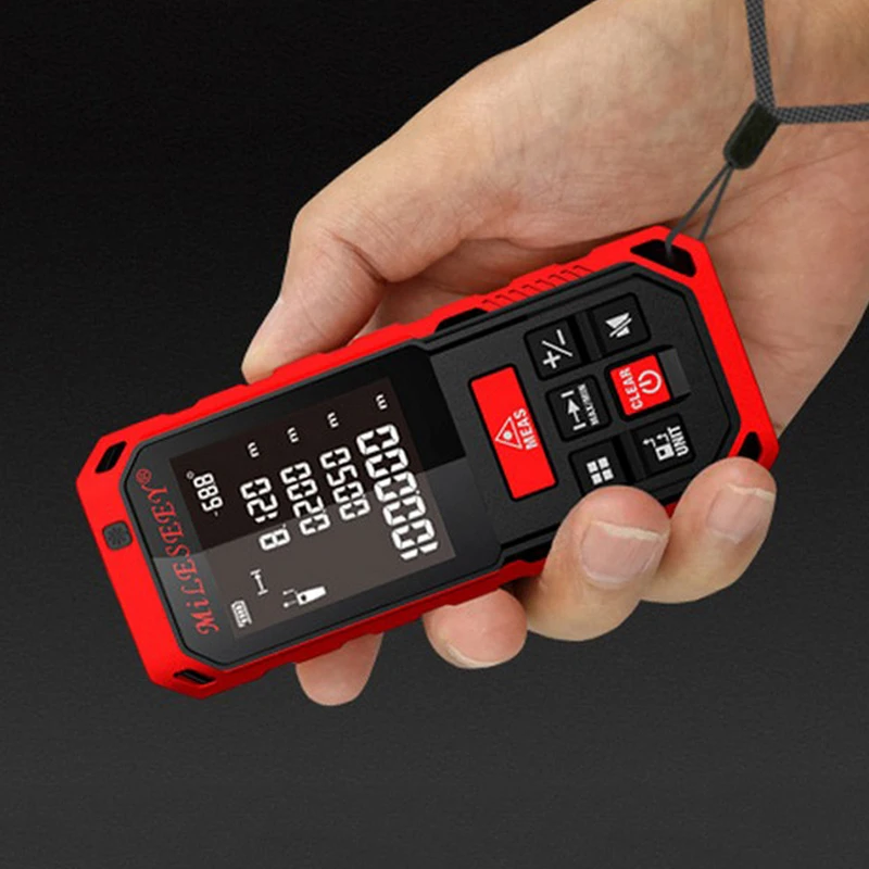  Laser Rangefinder Digital Distance Meter 10.2~100mm Rechargeable Battery Laser Range Finder Area Vo