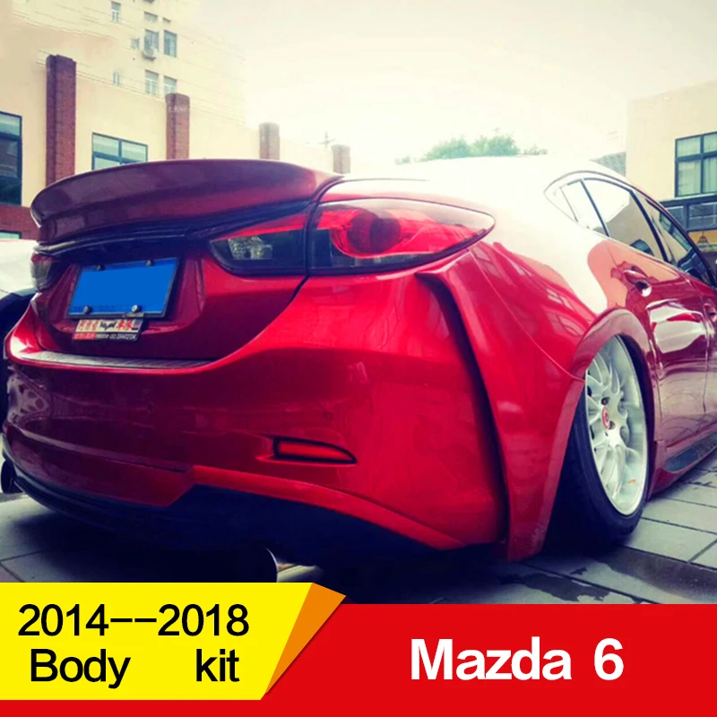 Подходит для Mazda 6, комплект кузова, заднее крыло 15 16 17 18 лет, Воздухозаборники, вентиляционные крышки, автомобильный переоборудование, широкие аксессуары для кузова