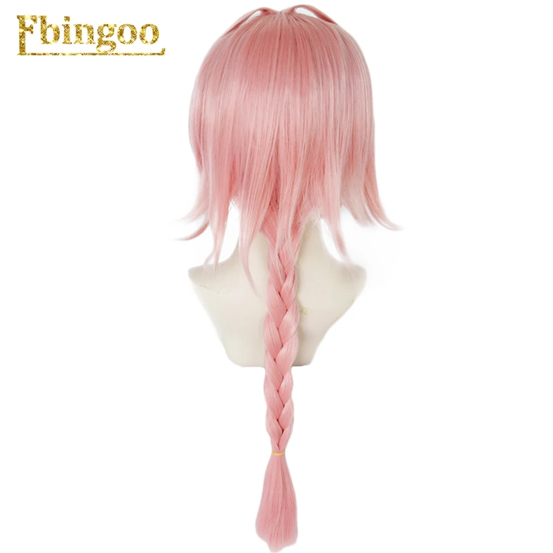 Ebingoo игра Fate apocriph Astolfo Косплей парики длинный Плетеный Розовый Синтетический парик для Хэллоуина Косплей парик+ 3 Черная Шпилька-бант