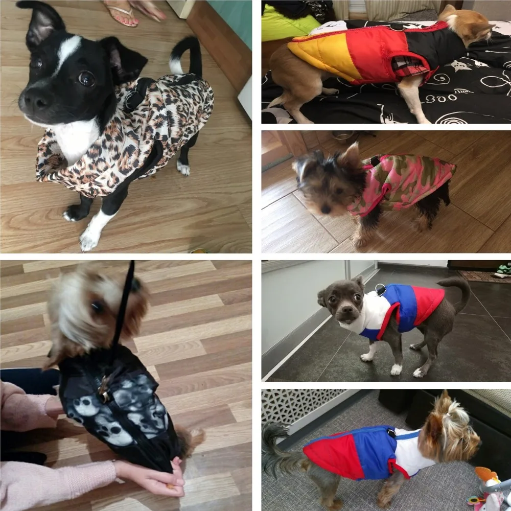 Waterproof Pet Dog Puppy Vest Jacket Print Warm Winter Dog Clothes Chihuahua Clothing Coat for Small Medium Large Dogs XS-XL