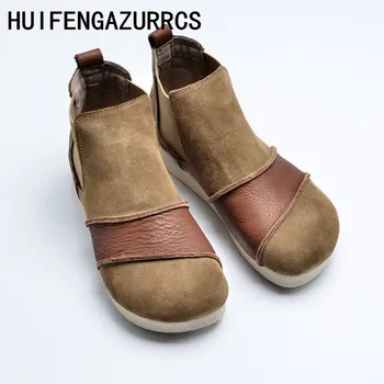 

Careaymade-Spring and autumu new Retro Leather ankle boots,women's leisure literature and art Martin boots,locomotive boots