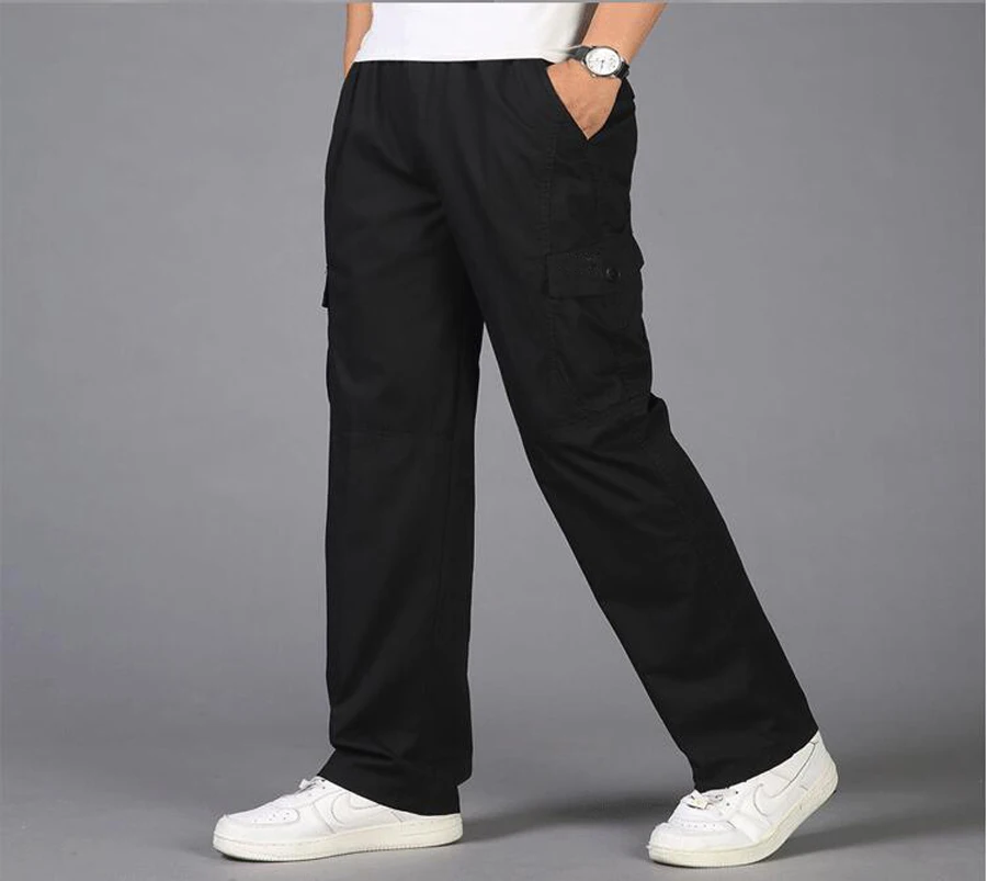 Популярные летние мужские брюки карго vogueluse тонкие спортивные брюки Pantalon Hombre мужские военные прямые брюки плюс размер L-6XL