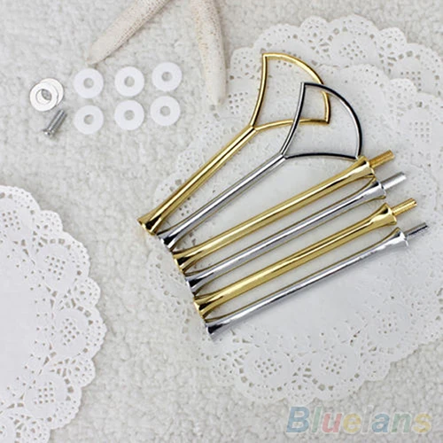1 Set Multi-Style Practical 2 Or 3 Tier Plate Handle Fitting Hardware Rod Tool Cake Plate Stand Bakeware Cake tray stand