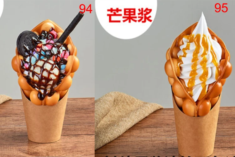 Hong Kong bubble egg вафельная модель; поддельные мороженое яйцо ggettes слоеного вафельного торта еда модель окна дисплей пузырь вафельные фигурки