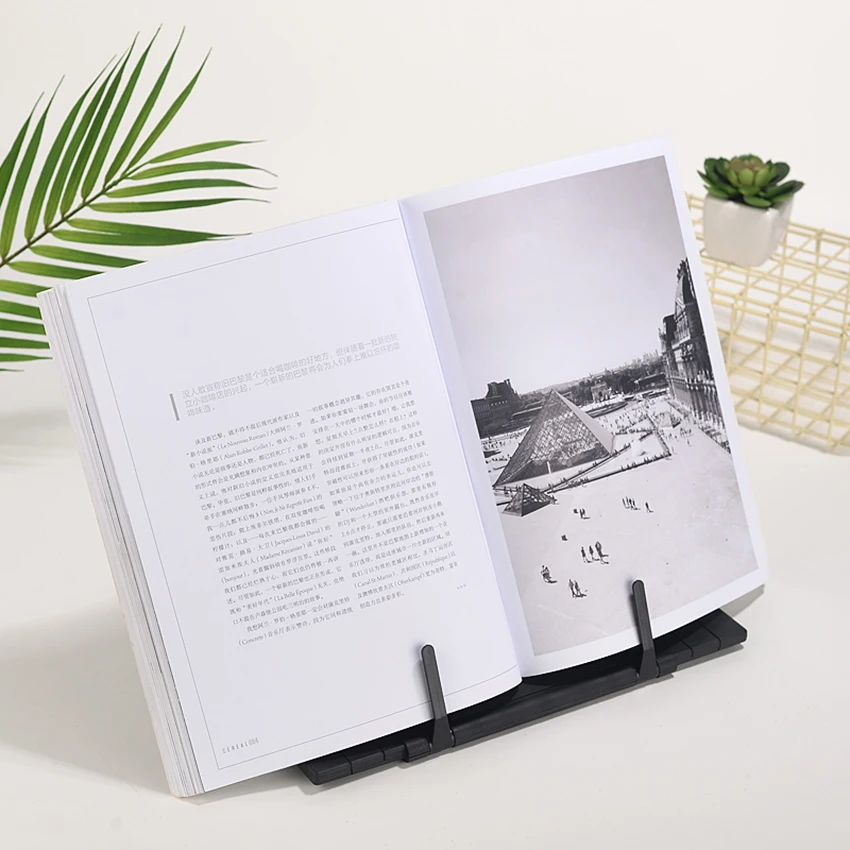 Металлическая подставка для книг с регулируемым углом настольная чтения и