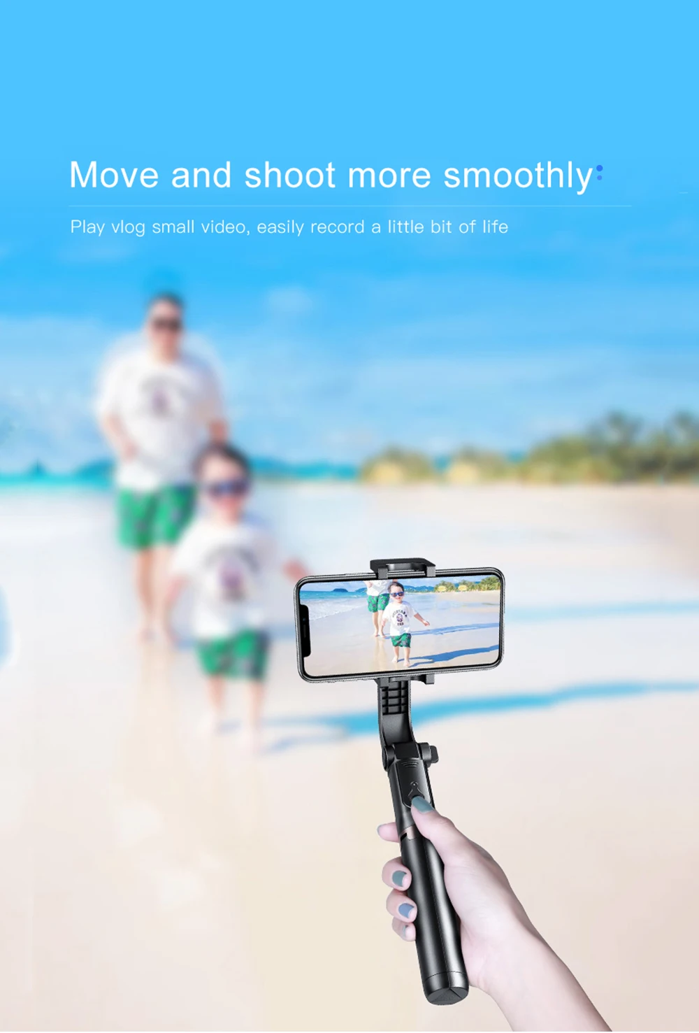 Bonola 3 in1 Handheld Gimbal Stabilizer Smartphone Selfie Stick Tripod For iOSAndroid Video Stabilizer For iPhone11ProSamsung (5)
