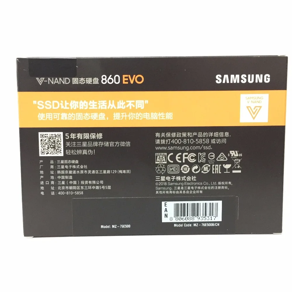 SAMSUNG PC 250GB 500GB 1TB 860 EVO SSD SATAIII 860EVO 250G 500G 1TB Desktop Laptop SATA3 2.5 SSD Internal Solid State Drives