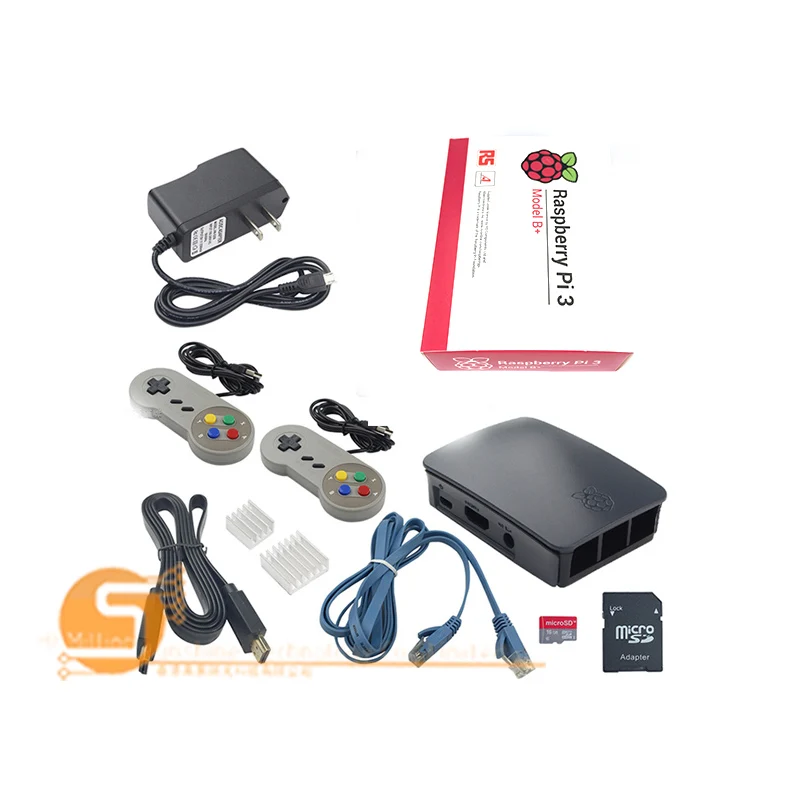 2019 Новинка! Raspberry Pi 3 модуль B +/3B ++ чехол + клавиатура радиатор SD карта 16 Гб кабель HDMI