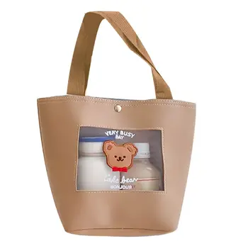 

Women Cute Mesh Bear Handbag Lady Top Handle Casual Tote Shopping Bags Purse A69C