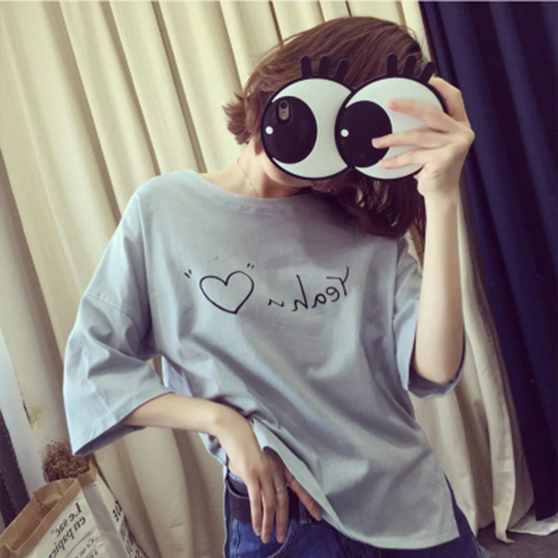 

Hot T-Shirt Women Spring And Summer New Simple Personality Letter O-Neck Casual Tops Short-Sleeved T-Shirt For Women Clothing
