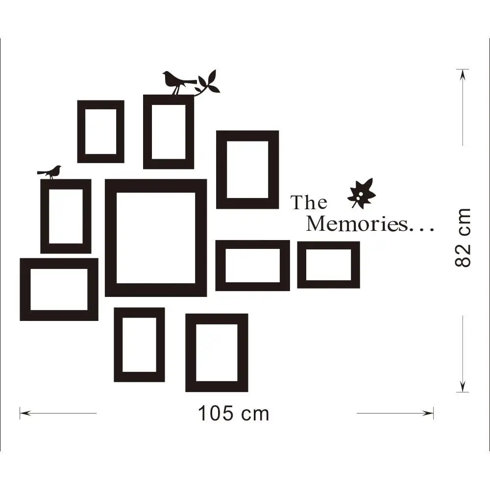 10 шт./компл. набор фоторамок настенные Стикеры для дома офиса Переводные картинки