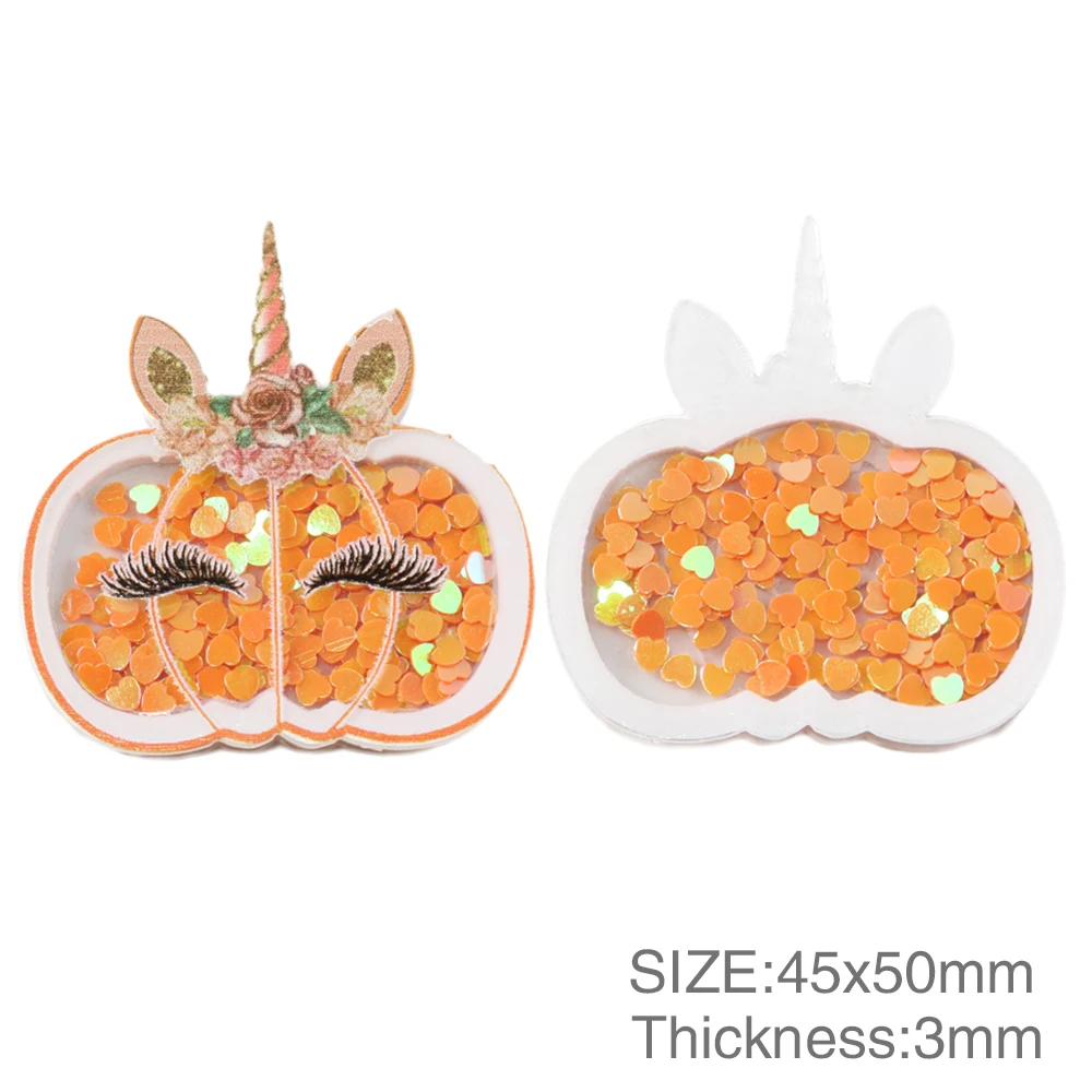 

Christmas Halloween Transparent Plastic Resin with Colorful Sequins DIY Make Hair Clip Craft Handmade Phone Decoration,5Yc7985