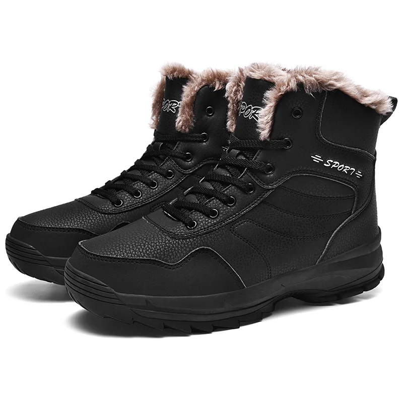 Men's Warm Non-slip Winter Boots Travel Leisure Running Sneaker 39S Men's Shoes Krasovki Wholesale Bulk Accessories Supplies - Цвет: Black Shoes