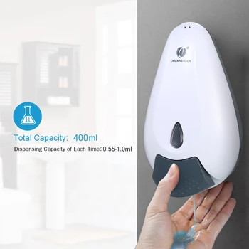 

Single-Bottle Manual Soap Dispenser Wall-mounted Soap Dispenser Shampoo Handwash Bottle Lock Design 400ml Capacity