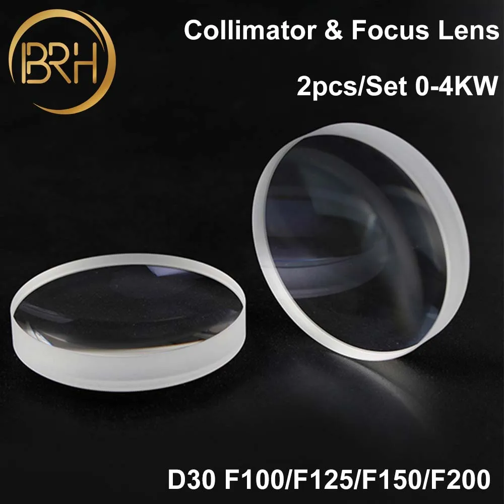 2Pcs/Set Fiber Laser Collimator & Focus Lens D30 F75/F100/F125/F150/F200 for Raytools WSX Bodor Head BT240S ect | Инструменты