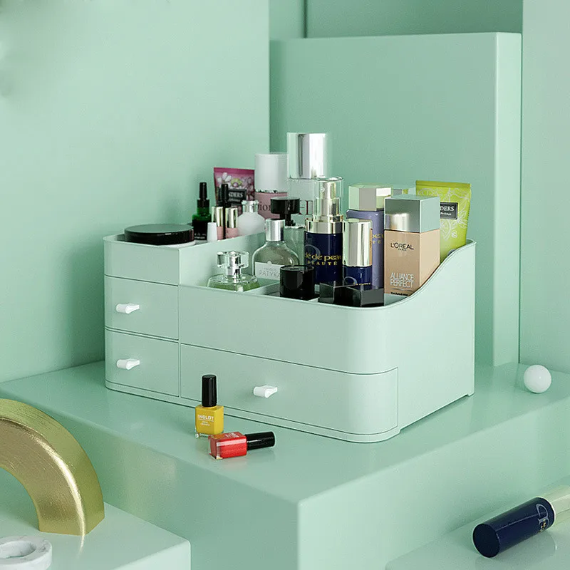 

Cosmetics Storage Box Jewelry Drawer Desktop Organizing Storage Dormitory Household Skincare Dresser Shelf Makeup Organizer Lady