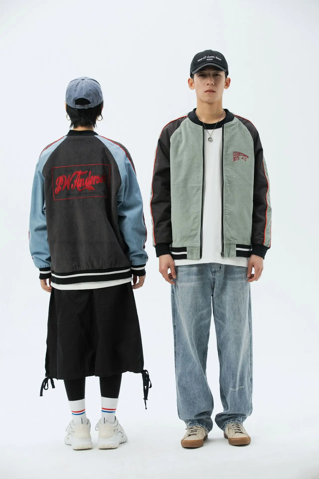 

Wu Air Spring New Style Corduroy Jacket Loose Trend Baseball Uniform Japanese-style Retro Men Workwear Coat Men's Fashion
